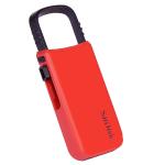 Sandisk Cruzer U 16gb Usb 2.0 Flash Drive (red/black) - U-clip Itsecurely To Your Backpack&#44; Keychain&#44; Bag Or Binder