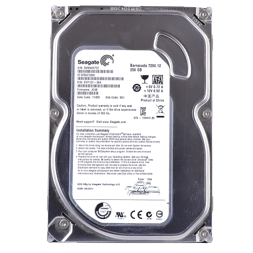 Seagate Barracuda 7200.12 250gb Sata/600 7200rpm 8mb Hard Drive