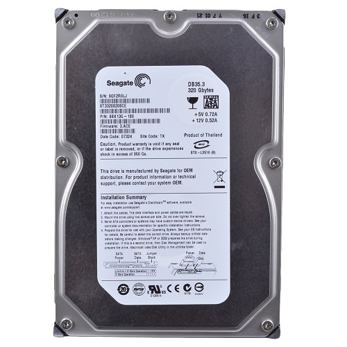 Seagate Db35.3 Series 7200.3 320gb Sata/300 7200rpm 8mb Hard Drive