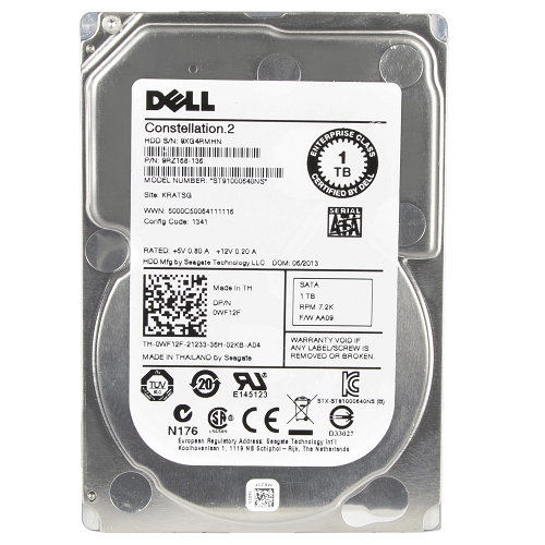Seagate (dell Dual Label) Constellation.2 1 Terabyte (1tb) Sata/6007200rpm 64mb 2.5"" (15mm Height) Hard Drive