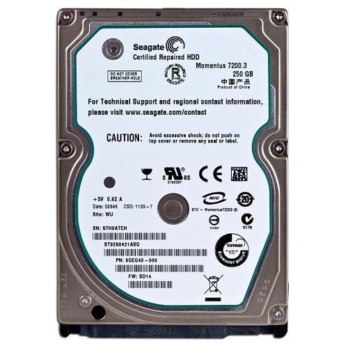 Seagate Momentus 7200.3 250gb Sata/300 7200rpm 16mb 2.5"" Hard Drive