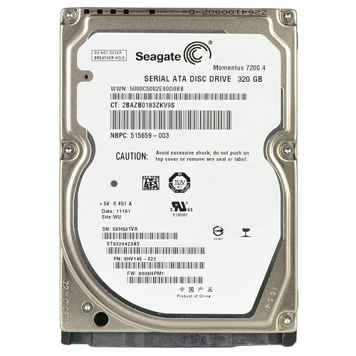 Seagate Momentus 7200.4 320gb Sata/300 7200rpm 16mb 2.5"" Hard Drive