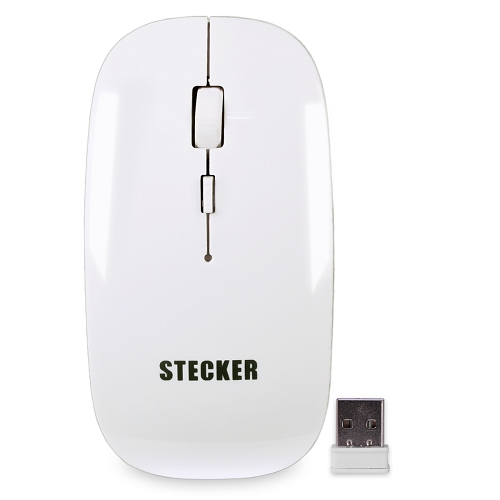 2.4ghz Wireless 4-button Optical Scroll Mouse W/nano Usb Receiver &dpi Switch (white)