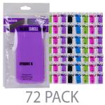 (72-pack) Hard Shell Case For Apple Iphone 6 & Iphone 6s - Assortedcolors - Blue&#44; Green&#44; Purple&#44; Pink&#44; Black&#44; Turquoise