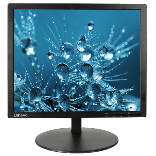 17"" Lenovo Thinkvision T1714p Square Displayport/dvi/vga 1280x1024led Lcd Monitor (black)