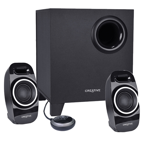 Creative Labs T3250 Wireless Bluetooth 2.1 Speaker Systemw/subwoofer & Audio Control Pod (black)