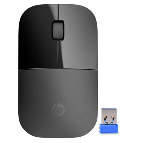 Hp Z3700 2.4ghz Wireless 3-button Optical Scroll Mouse W/usbreceiver & Blue Led Technology (black)