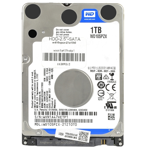 Western Digital Blue 1 Terabyte (1tb) Sata/600 5400rpm 128mb 2.5""hard Drive