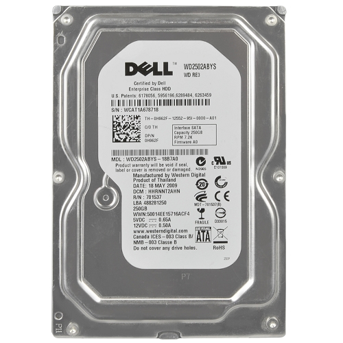 Western Digital (dell Dual Label) Re3 Enterprise 250gb Sata/3007200rpm 16mb Hard Drive