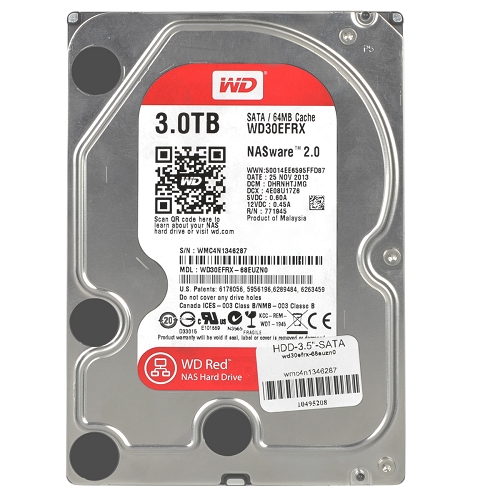 Western Digital Red 3 Terabyte (3tb) Sata/600 5400rpm 64mb Nas Harddrive