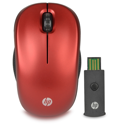 Hp We788aa 27mhz Wireless 3-button Optical Scroll Mobile Mousew/slim Usb Receiver (red)