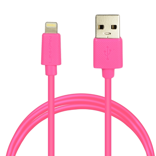 3.28' (1m) Linkpin Mfi Lightning To Usb Charge/sync Cable - Forapple Devices With Lightning Connector (pink)