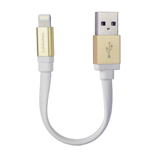 6"" (0.14m) Linkpin Mfi Lightning To Usb Charge/sync Cable - Forapple Devices With Lightning Connector (white/gold)