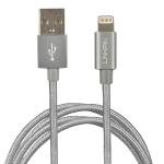 3' Linkpin Mfi Lightning To Usb Charge/sync Cable - For Appledevices With Lightning Connector (gray)