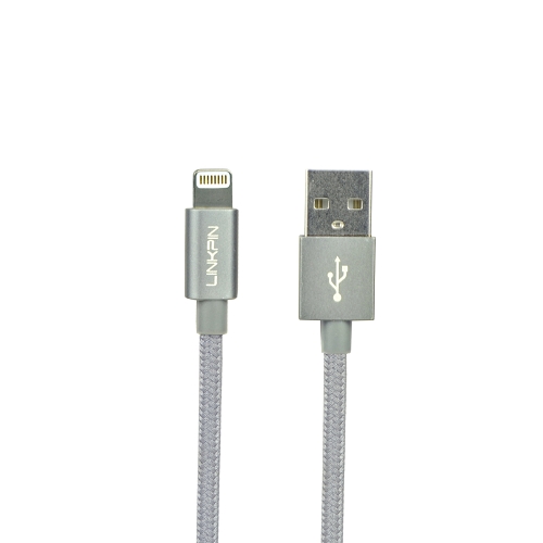3' Linkpin Mfi Lightning To Usb Charge/sync Cable - For Appledevices With Lightning Connector (gray)