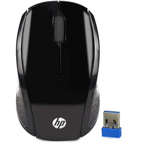 Hp 200 2.4ghz Wireless 3-button Optical Scroll Mouse W/usb Receiver(gloss Black)