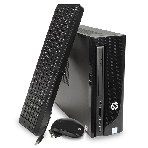 Hp Slimline 270-p026 Core I3-7100t Dual-core 3.4ghz 8gb 1tb Dvd?rww10h Desktop Pc W/hdmi&#44; Bt & Wifi (black)