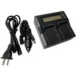 LCD Dual Rapid Battery Charger for Leica GEB221