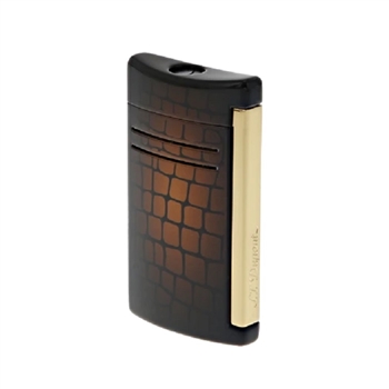 S.T. Dupont Lighter MaxiJet Croco Dandy Brown - 020168N