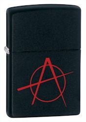 Zippo Lighter - Anarchy Black Matte - 20842