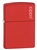 Zippo Lighter - Red Matte With Logo - 233ZL