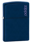 Zippo Lighter - Navy Matte With Logo - 239ZL