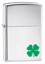 Zippo Lighter - A Bit O Luck High Polish Chrome - 24007