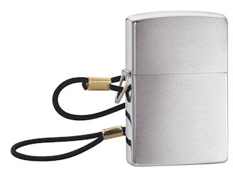 Zippo Lighter - Lossproof with Loop Brushed Chrome - 275