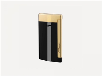 S.T. Dupont Lighter - Slim 7 Black & Gold Finish - 27708