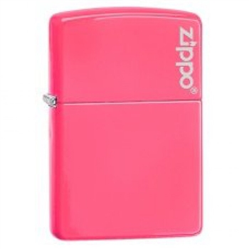 Zippo Lighter - Classic w/ Logo Neon Pink - 28886ZL