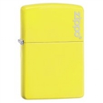Zippo Lighter - Classic w/ Logo Neon Yellow - 28887ZL