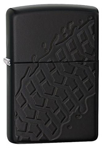 Zippo Lighter - Tire Tread Armor Black Matte - 28966