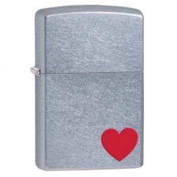 Zippo Lighter - Classic Love Satin Chrome - 29060