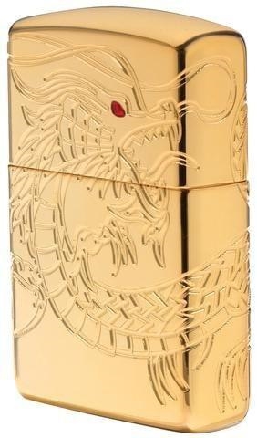Zippo Lighter - Asian Dragon Armor HP Gold - 29265