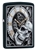 Zippo Lighter - Skull Clock Design Black Matte - 29854