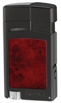 Xikar Lighter - Forte Houndstooth Soft Flame Black w/ Burl Inserts - 524BKB