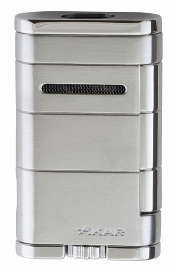 Xikar Lighter - Allume Double Jet Lighter Steel Silver - 533SL