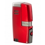 Xikar Lighter - Vitara Red/Gun Double Flame With Punch - 552RDG