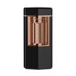 XIKAR Meridian Triple-Soft Flame Black/Rose Gold - 600BKRS