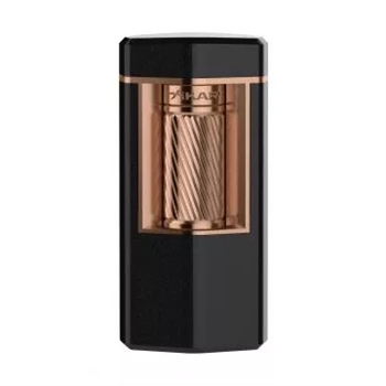 XIKAR Meridian Triple-Soft Flame Black/Rose Gold - 600BKRS