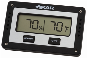 Xikar PuroTemp Digital Rectangle Hygrometer - 833XI