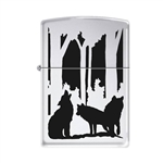 Zippo Lighter - Wolves in Forest HP Chrome - 850982