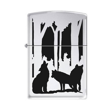 Zippo Lighter - Wolves in Forest HP Chrome - 850982