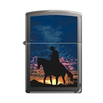 Zippo Lighter - Cowboy Sunset Black Matte - 851160