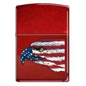 Zippo Lighter - American Eagle and Flag Candy Apple - 851679