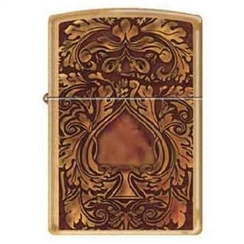 Zippo Lighter - Golden Spade Brushed Brass - 851689