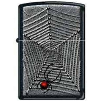 Zippo Lighter - Zippo Spider Web Black Matte - 851982