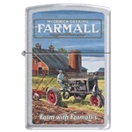 Zippo Lighter - Farm With Farmall Satin Chrome 852192