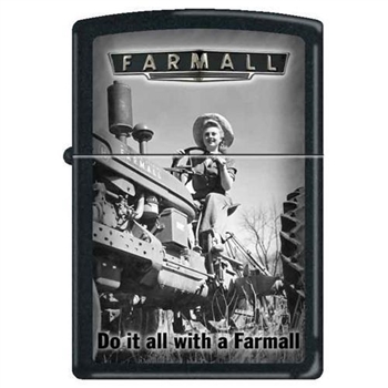 Zippo Lighter - Do It All With Farmall Black Matte - 852198