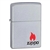 Zippo Lighter - Logo with Flame Satin Chrome - 852223